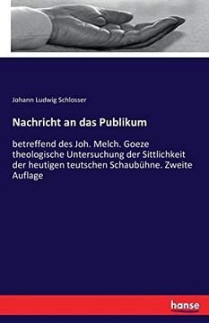 portada Nachricht an das Publikum (in German)