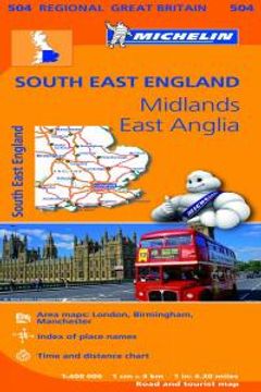 portada Mapa Regional South East England / Midlands / East Ang
