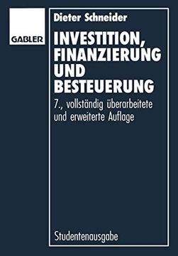 portada Investition, Finanzierung und Besteuerung (en Alemán)