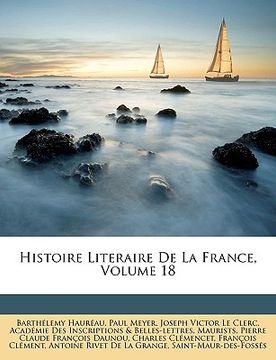 portada histoire literaire de la france, volume 18 (en Inglés)