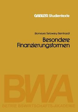 portada Besondere Finanzierungsformen (en Alemán)