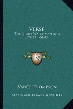 portada verse: the night watchman and other poems (en Inglés)