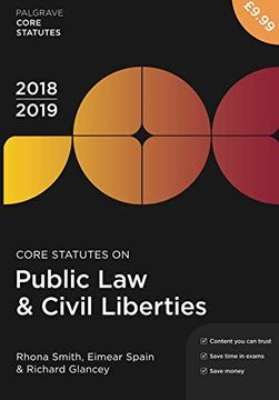 portada Core Statutes on Public law & Civil Liberties 2018-19 (Macmillan Core Statutes) (en Inglés)