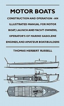 portada motor boats - construction and operation - an illustrated manual for motor boat, launch and yacht owners, operator's of marine gasolene engines, and a (en Inglés)
