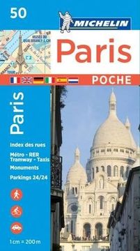 portada Michelin Paris Pocket map 50 (Plan Poche) (in English)