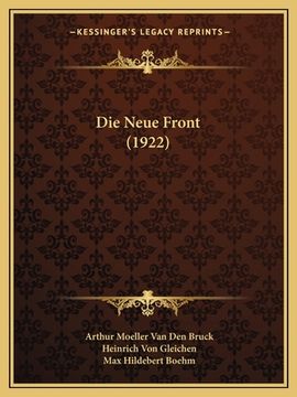 portada Die Neue Front (1922) (in German)