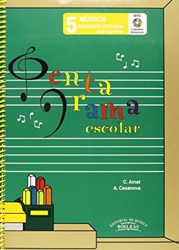 portada Pentagrama Escolar Música 5 CAT: Educació Primària. Cicle Superior (en Catalá)