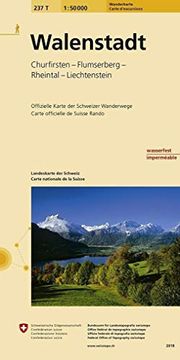 portada Swisstopo 1: 50 000 Walenstadt: Churfirsten - Flumserberge - Rheintal - Liechtenstein. Offizielle Wanderkarte der saw (Wanderkarten)