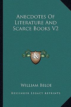 portada anecdotes of literature and scarce books v2