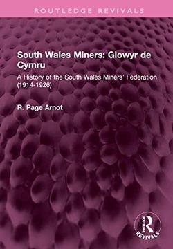 portada South Wales Miners: Glowyr de Cymru: A History of the South Wales Miners' Federation (1914-1926) (Routledge Revivals) 
