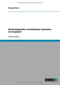 portada Onomatopoetika verschiedener Sprachen im Vergleich (German Edition)