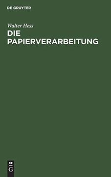 portada Die Papierverarbeitung (German Edition) [Hardcover ] (in German)