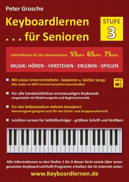 portada Keyboardlernen für Senioren (Stufe 3): Konzipiert für die Generationen: 55Plus - 65Plus - 75Plus (en Alemán)