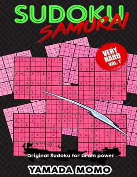 portada Sudoku Samurai Very Hard: Original Sudoku For Brain Power Vol. 1: Include 100 Puzzles Sudoku Samurai Very Hard Level
