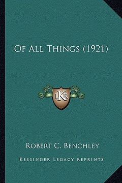 portada of all things (1921) of all things (1921) (en Inglés)