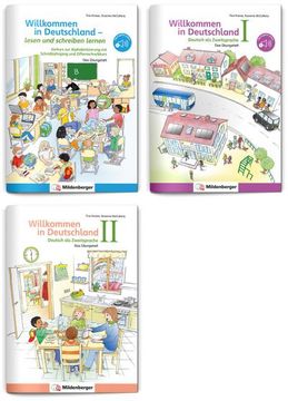 portada Sicher in die Grundschule - Paket: Deutsch als Zweitsprache (3 Hefte): Wichtige Grundlagen Wiederholen, um gut in der Schule zu Starten (in German)