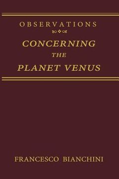 portada observations concerning the planet venus (en Inglés)