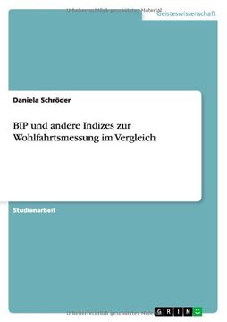 portada BIP und andere Indizes zur Wohlfahrtsmessung im Vergleich (German Edition)