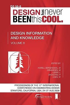 portada proceedings of iced'09, volume 8, design information and knowledge (en Inglés)