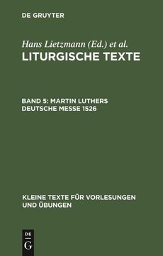 portada Martin Luthers Deutsche Messe 1526 (en Alemán)