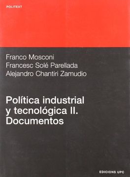 portada Política industrial y tecnológica II. Documentos (Politext)