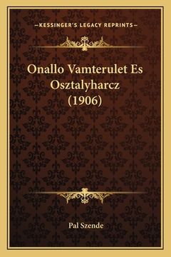 portada Onallo Vamterulet Es Osztalyharcz (1906) (en Húngaro)