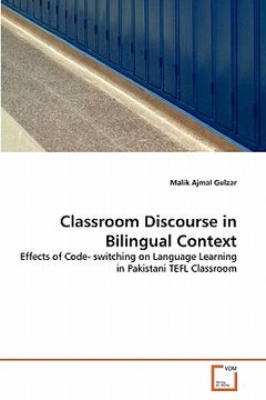 portada classroom discourse in bilingual context (en Inglés)