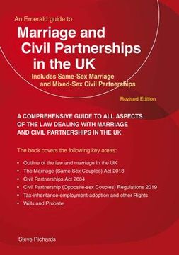 portada Marriage and Civil Partnerships in the uk: Includes Same-Sex Marriage and Mixed-Sex Civil Partnerships (en Inglés)