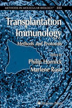 portada transplantation immunology: methods and protocols (en Inglés)