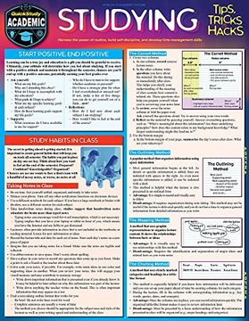 portada Studying Tips, Tricks & Hacks: Quickstudy Laminated Reference Guide to Grade Boosting Techniques (Quickstudy Academic) (en Inglés)