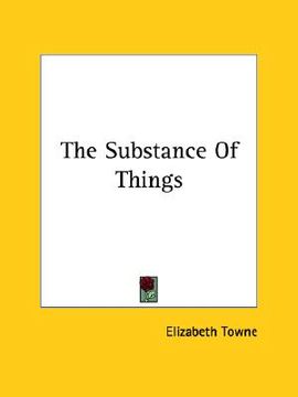 portada the substance of things (in English)
