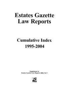 portada Eglr 2004 Cumulative Index (Estates Gazette law Reports) (en Inglés)