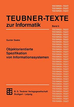 portada Objektorientierte Spezifikation von Informationssystemen (in German)