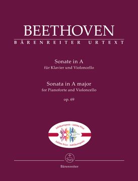 portada Beethoven - Sonata op. 69 en la Mayor Para Violoncello y Piano (Urtext) (Del Mar) (en Alemán)