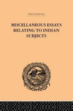 portada Miscellaneous Essays Relating to Indian Subjects: Volume ii (Trubner's Oriental Series, 2) (in English)
