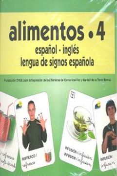 portada Alimentos 4: Español -Ingles. Lengua de signos
