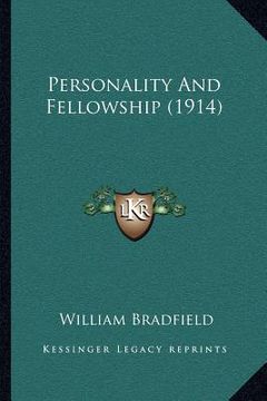 portada personality and fellowship (1914) (en Inglés)