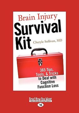 portada brain injury survival kit: 365 tips, tools, & tricks to deal with cognitive function loss (easyread large edition) (en Inglés)