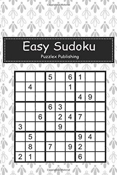 portada Easy Sudoku: Sudoku Puzzle Game for Beginers With Elegant Decorative Light Grey Geometric Floral Cover (in English)