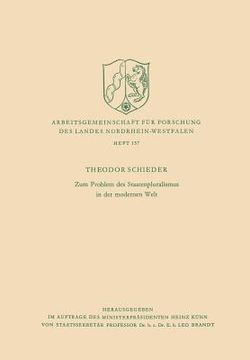 portada Zum Problem Des Staatenpluralismus in Der Modernen Welt (in German)