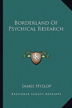 portada borderland of psychical research (en Inglés)