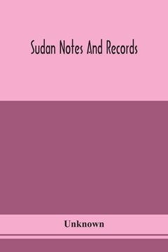 portada Sudan notes and records (en Inglés)