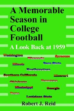portada a memorable season in college football (en Inglés)