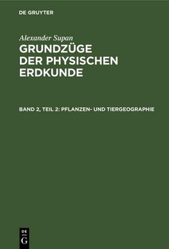 portada Pflanzen- und Tiergeographie (en Alemán)