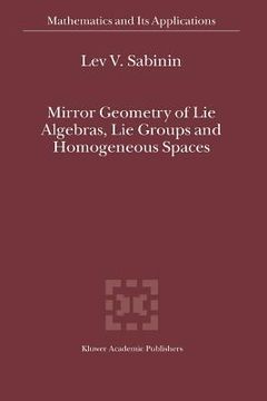 portada mirror geometry of lie algebras, lie groups and homogeneous spaces (en Inglés)