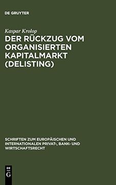 portada Der Ruckzug vom Organisierten Kapitalmarkt (in German)