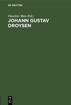 portada Johann Gustav Droysen (in German)