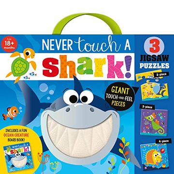 portada Never Touch a Shark Jigsaw [With Puzzle]