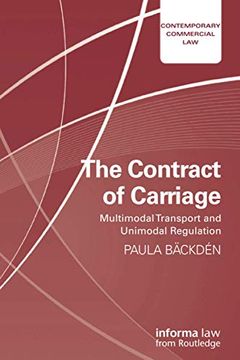 portada The Contract of Carriage (Contemporary Commercial Law) (en Inglés)