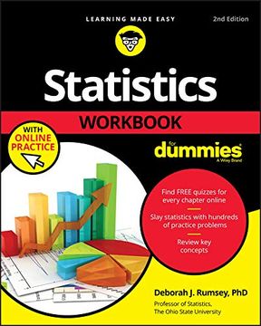 portada Statistics Workbook for Dummies With Online Practice (en Inglés)